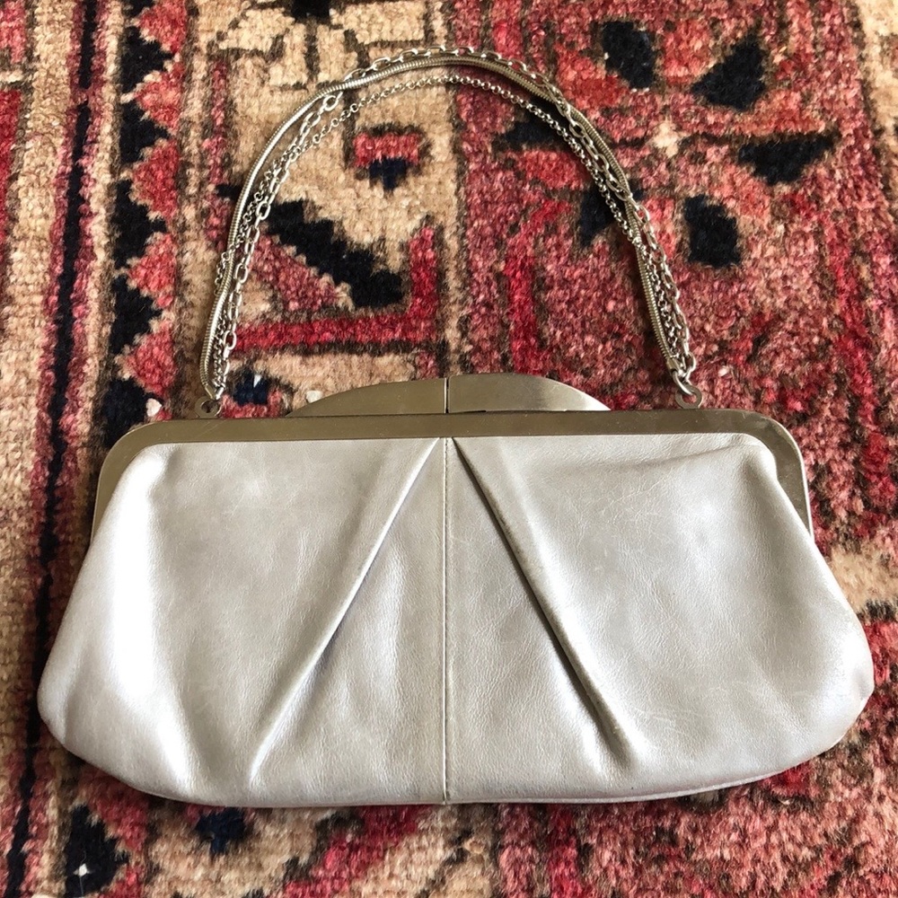 HOBO international clutch with silver chain
